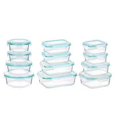 Bayco 24 Piece Glass Food Storage Containers