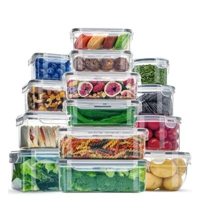 KITHELP 28 Piece Plastic Food Storage Container Set